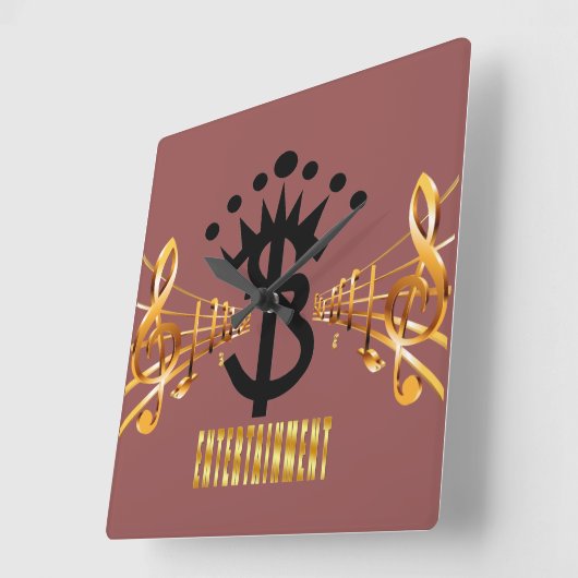 S.B. HNO.   Quadratische Wanduhr (Winkel)