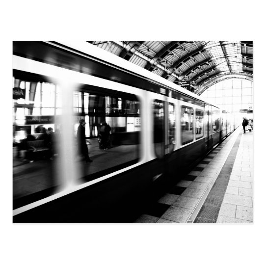 S Bahn Berlin Schwarz Weiss Fotografie Postkarte Zazzle De