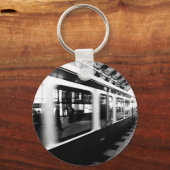 S-Bahn Berlin Schwarz Weiß Fotografie Schlüsselanhänger (Vorderseite)