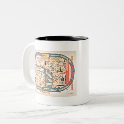 S. Beati Liebanensis mappam mundi ad exemplar eccl Zweifarbige Tasse (Vorderseite Links)