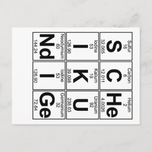 S-c-eR-ICH-K-U-ND-ich-GE (scheikundige) - voll Postkarte