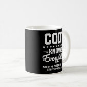 S Cody weiß alles, was Personalisierte Witze heißt Kaffeetasse (VorderseiteRechts)