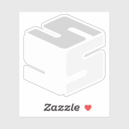 S-Cubed White Logoaufkleber (3" x 3") Aufkleber
