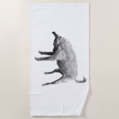 S-Curve-Terrier-Profil Strandtuch (Vorderseite)