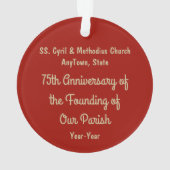 S. Cyril & Methodius (M 001) Acryl Ornament (Rückseite)