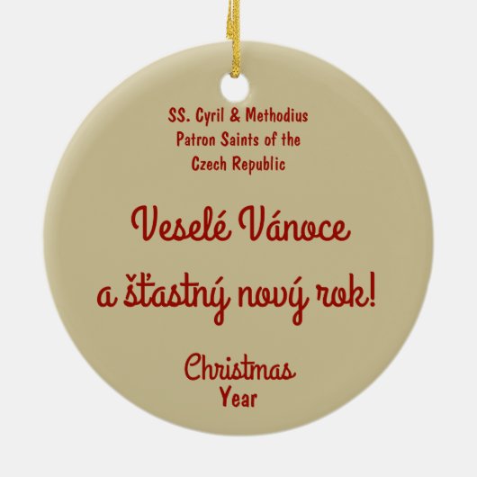 S. Cyril & Methodius (M 001) Keramik Ornament (Hinten)