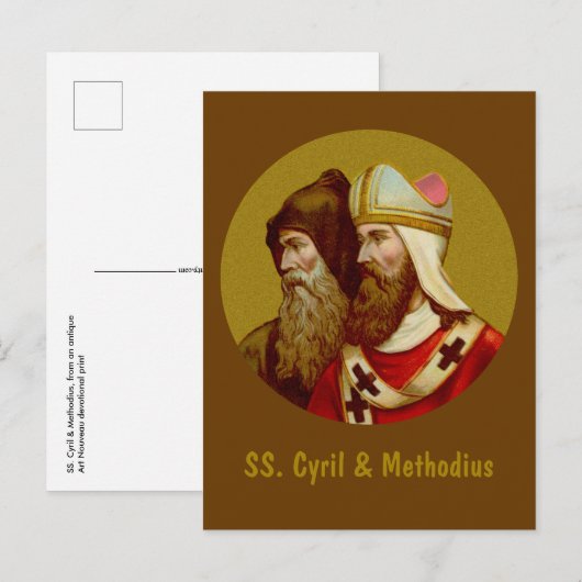 S. Cyril & Methodius (M 001) Vertikale Postkarte (Vorne/Hinten)