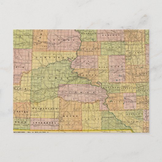 S Dakota Postkarte (Vorderseite)