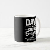 S Dave weiß alles, was den Namen Personalisierter  Kaffeetasse (VorderseiteRechts)