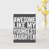 s Day Like Daughter Youngest Mother Father Fun Karte (Gelbe Blume)