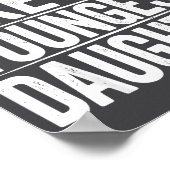 s Day Like Daughter Youngest Mother Father Humor Poster (Ecke)