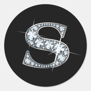 "S" Diamant Bling Sticker