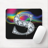 "S" Diamantblende mit Rainbow Swirl Mousepad (Mit Mouse)