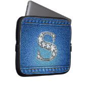S "Diamond" Denim Stitching Electronics Bag Laptopschutzhülle (Vorne Rechts)
