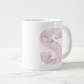 S - Dreiecke mit geringem Poly - neutrales rosa Li Jumbo-Tasse (Vorderseite Rechts)