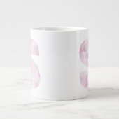S - Dreiecke mit geringem Poly - neutrales rosa Li Jumbo-Tasse (Vorderseite)