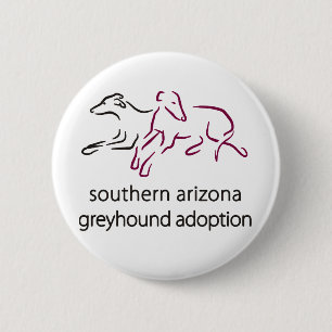 S ein Windhund-Adoptions-Knopf Button