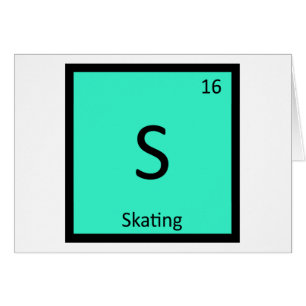 S - Eislauf-Sport Chemie Periodensystem-Symbol