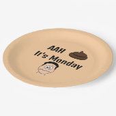 S&%# Es ist Montag-Papierplatte Pappteller (Schrägansicht)