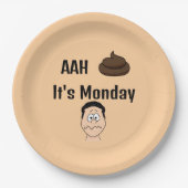 S&%# Es ist Montag-Papierplatte Pappteller (Vorderseite)