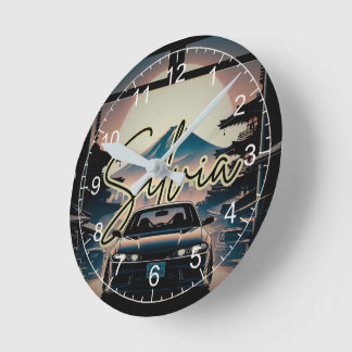 S Fahrgestell (Rückgrat der Fahrkultur) Runde Wanduhr