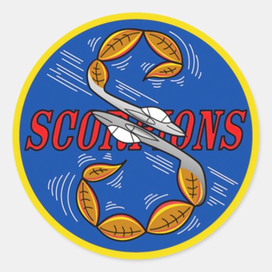 S Flight Scorpions Runder Aufkleber (Vorderseite)