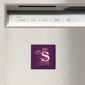 "S" florale Jugendstil-Monogramm Magnet (In Situ (Geschirrspüler))