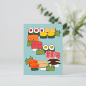 S für Sushi Postcard Postkarte (Stehend Vorderseite)