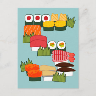 S für Sushi Postcard Postkarte