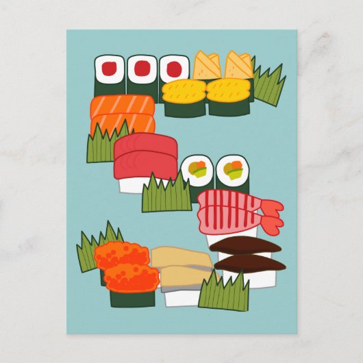 S für Sushi Postcard Postkarte (Vorderseite)