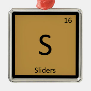 S - Gleiter Burger Chemistry Periodisches Tabellen Silbernes Ornament