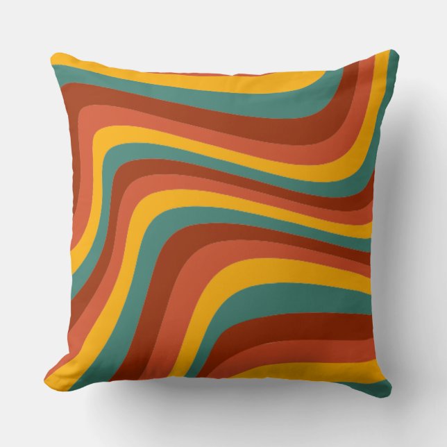 S Groovy Wavy 70er Pattern Pillows Kissen (Vorderseite)