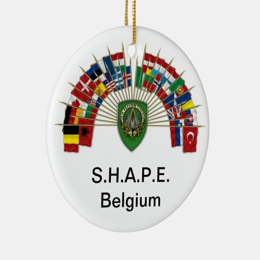 S.H.A.P.E. Belgien-Verzierung Keramik Ornament (Rechts)