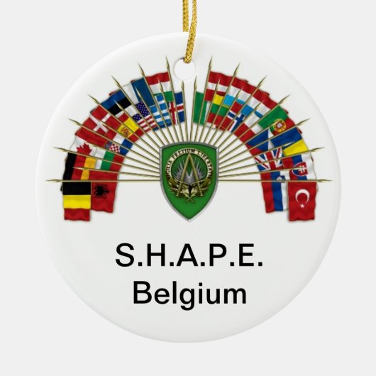 S.H.A.P.E. Belgien-Verzierung Keramik Ornament (Vorne)