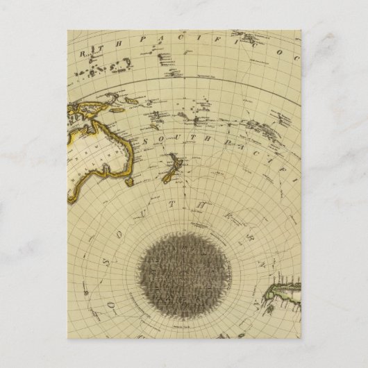 S Hemisphäre, Flugzeug London Postkarte (Vorderseite)