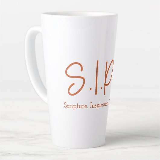 S.I.P.S. Große Latte-Tasse - Orange Milchtasse (Linke Ecke)