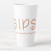S.I.P.S. Große Latte-Tasse - Orange Milchtasse (Vorderseite)
