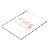 S.I.P.S-Notebook - Orange Notizblock (Linke Seite)