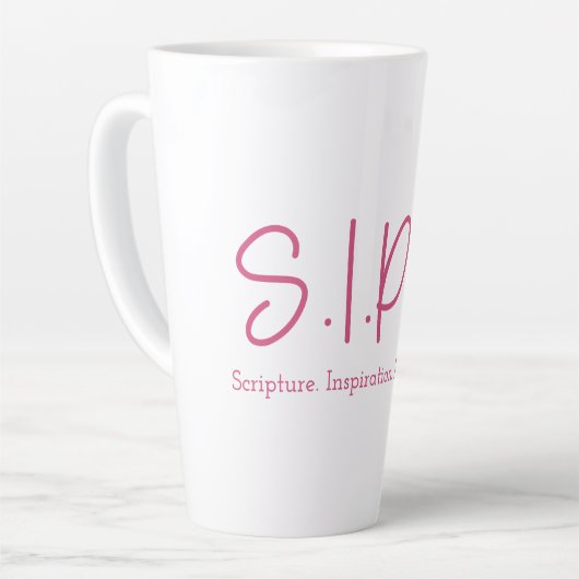 S.I.P.S. Tall Latte Tasse - Pink (Linke Ecke)