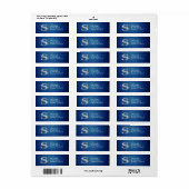 S Imitate Diamond auf Denim Rücksendeadresse-Label (Vorne)