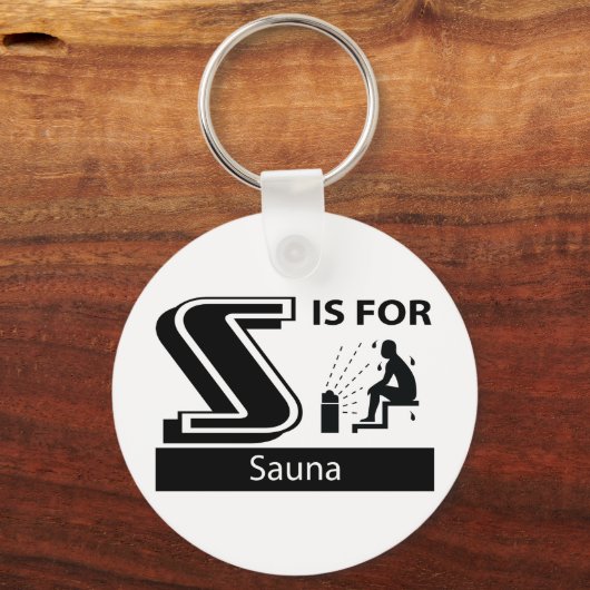 S Is For Sauna Schlüsselanhänger (Vorderseite)