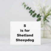 s is for Shetland Sheepdog Postkarte (Stehend Vorderseite)