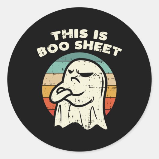 s ist boobelghost retro halloween kostüme men men  runder aufkleber (Vorderseite)