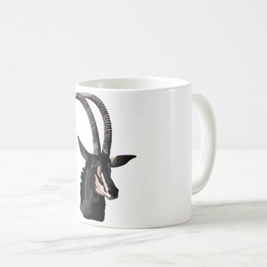 S ist für Sable Antelope Kaffeetasse (VorderseiteRechts)