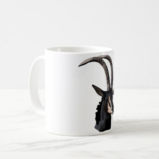 S ist für Sable Antelope Kaffeetasse (Vorderseite Links)