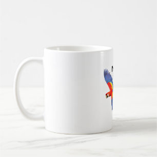 S ist für Scarlet Macaw Kaffeetasse