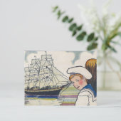 S ist für Schiff Postkarte (Stehend Vorderseite)
