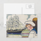 S ist für Schiff Postkarte (Vorne/Hinten)