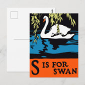 S ist für Schwan Poster Postkarte (Vorne/Hinten)