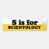 S IST FÜR SCIENTOLOGY AUTOAUFKLEBER (Vorne)